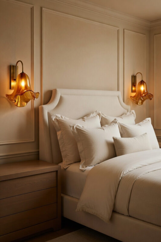 Murano Bell sconce bedroom