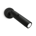 Modern black reading light with cylindrical head RKR16