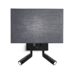 Modern black reading light RKR31