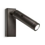Modern black reading light with cylindrical head RKR19