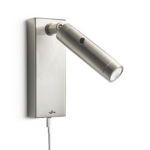 Modern black reading light with USB charging RKR24