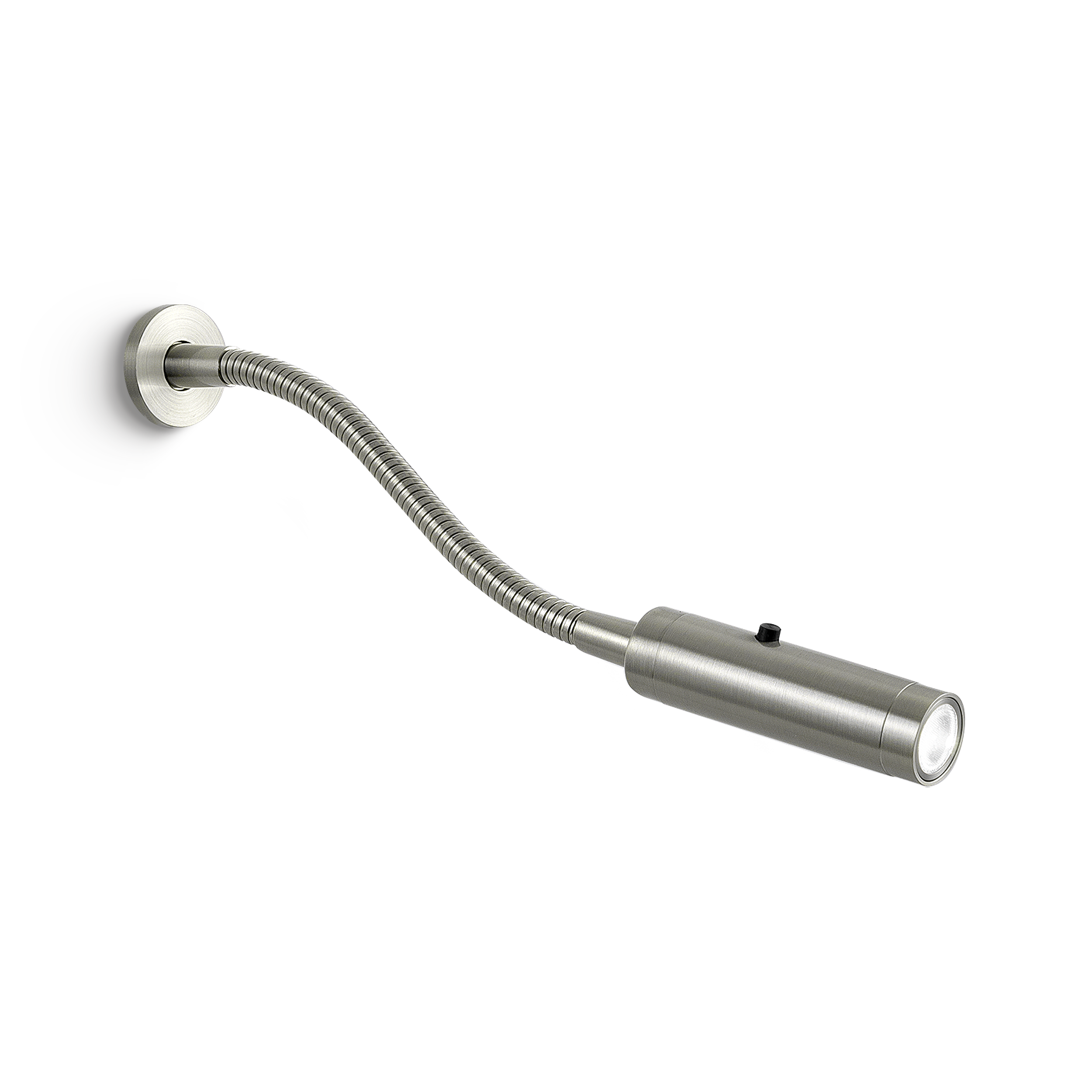 led-12-bn-primary Modern black reading light with cylindrical head RKR36 - Image 1