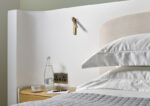 Minimalist brass reading light with reeded detail RBR01 - Image 8