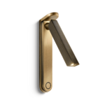 Minimalist brass reading light with reeded detail RBR01