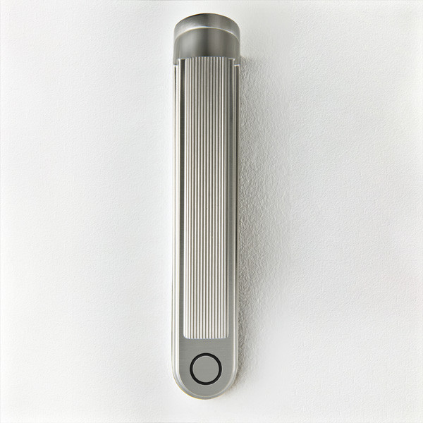 led-35-bn-2 Minimalist nickel reading light with reeded detail RNR01 - Image 4