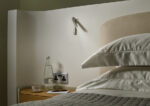 Minimalist nickel reading light with reeded detail RNR01 - Image 6
