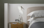 Minimalist nickel reading light with reeded detail RNR01 - Image 7