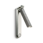 Minimalist nickel reading light with reeded detail RNR01