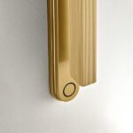 Minimalist champagne gold reading light with reeded detail RBR03 - Image 5