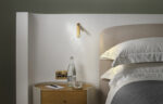 Minimalist champagne gold reading light with reeded detail RBR03 - Image 6