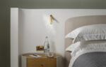 Minimalist champagne gold reading light with reeded detail RBR03 - Image 7
