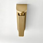 Minimalist champagne gold reading light with reeded detail RBR03 - Image 2