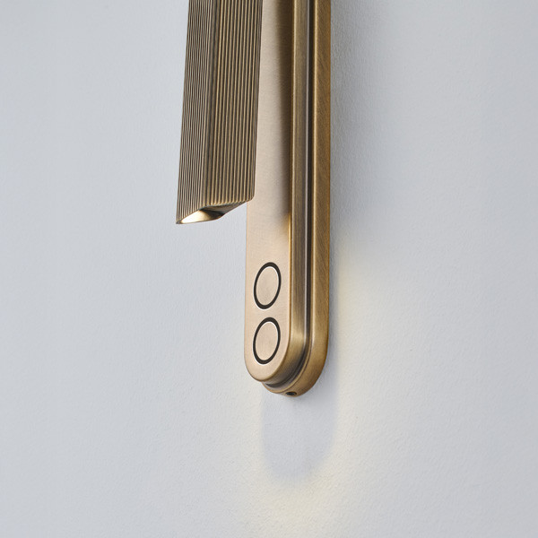 led-35-w1-abr-1 Modern brass wall lamp with reading light WBR01 - Image 3