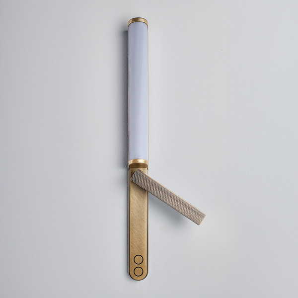 led-35-w1-abr-2 Modern brass wall lamp with reading light WBR01 - Image 4