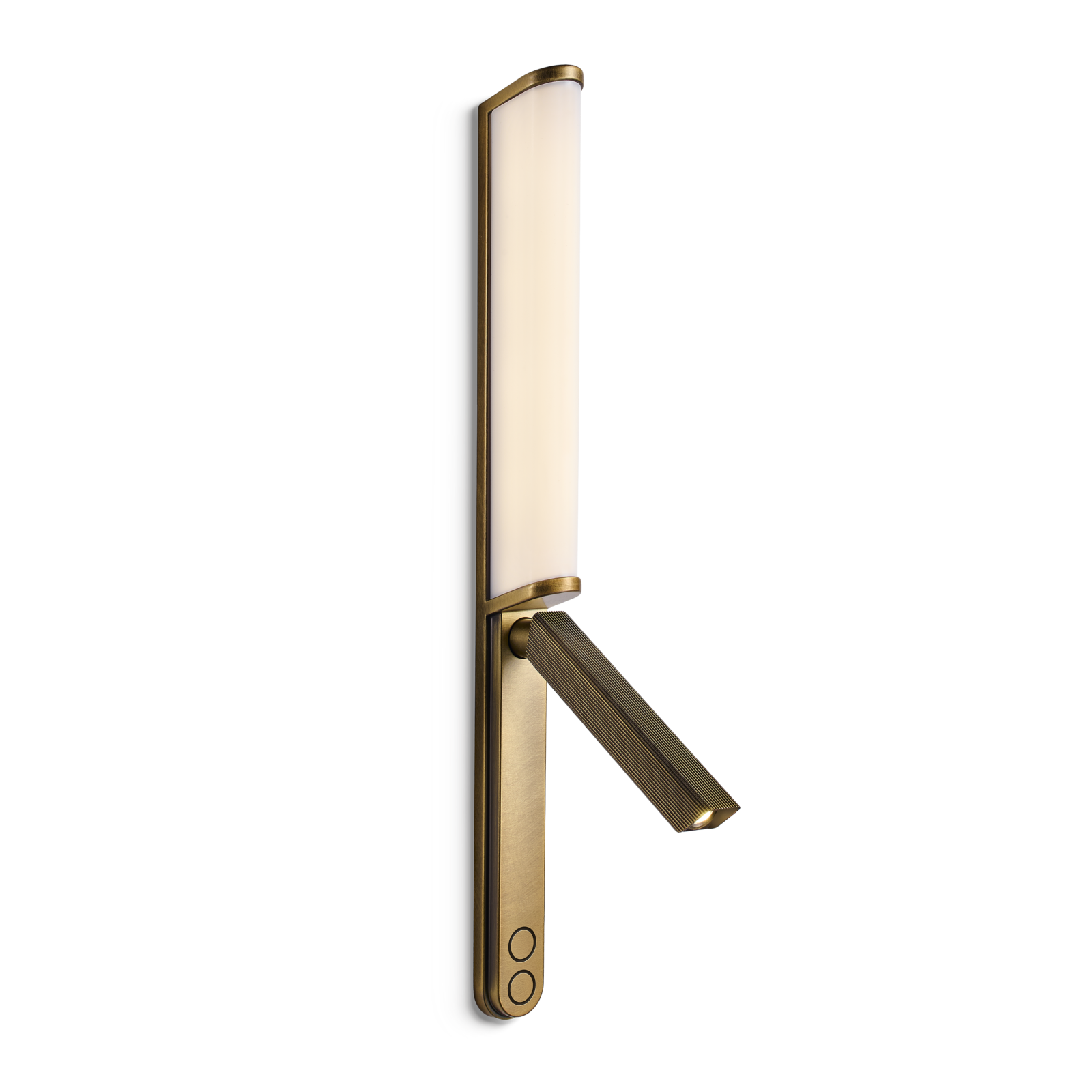 led-35-w1-abr-primary Modern brass wall lamp with reading light WBR01 - Image 1