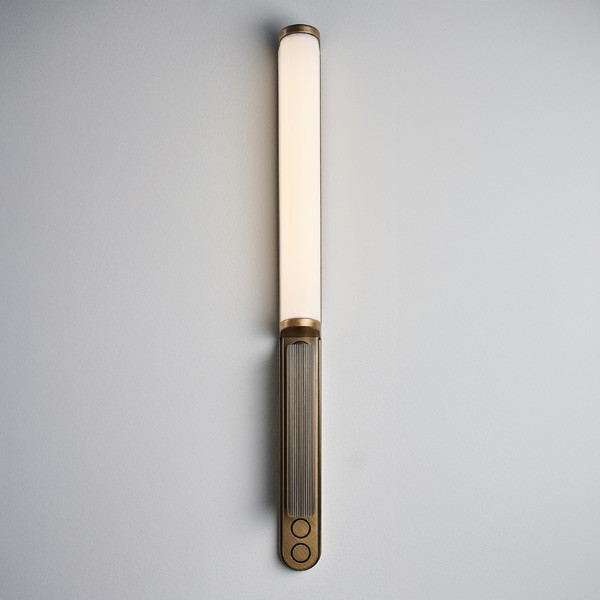 led-35-w1-abr-secondary Modern brass wall lamp with reading light WBR01 - Image 2