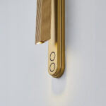 Modern champagne gold wall lamp with reading light WBR12 - Image 3