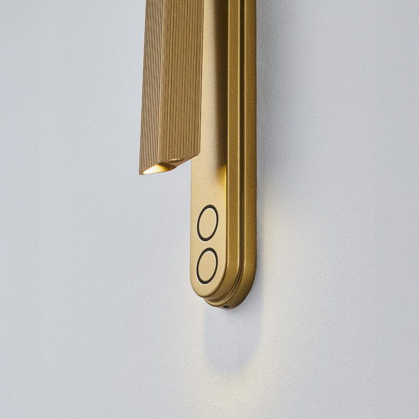 led-35-w1-chg-1 Modern champagne gold wall lamp with reading light WBR12 - Image 3