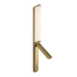 Modern champagne gold wall lamp with reading light WBR12