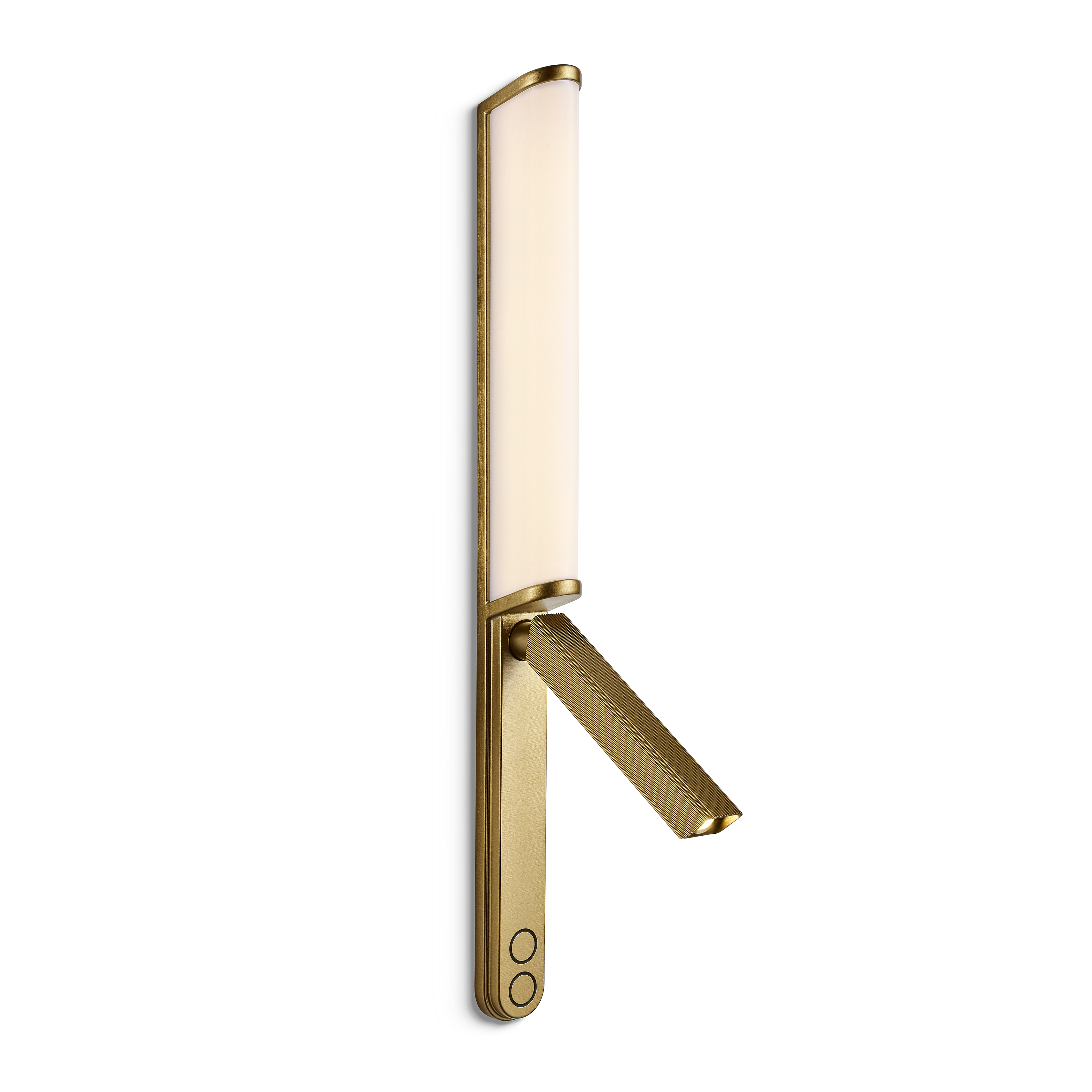 led-35-w1-chg-primary Modern champagne gold wall lamp with reading light WBR12 - Image 1