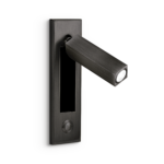 Modern black reading light with adjustable head RKR06