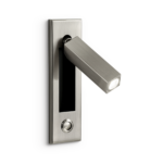 Modern nickel reading light with adjustable head RNR04