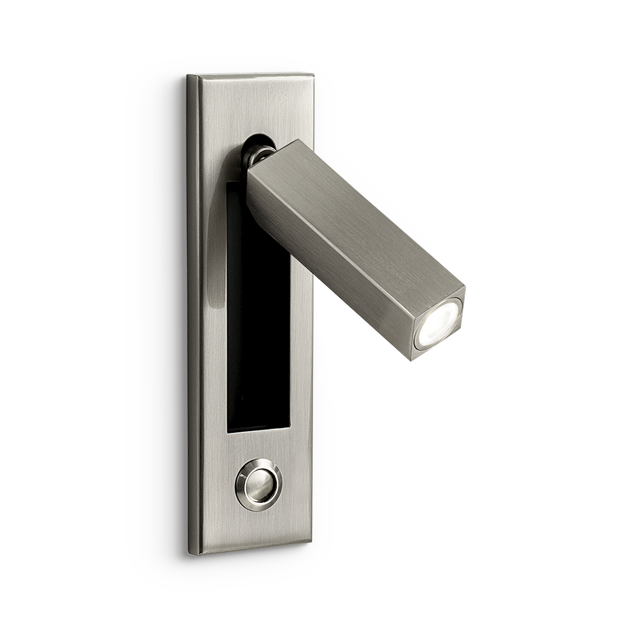 led-5-1-sw-bn-primary Modern nickel reading light with adjustable head RNR04 - Image 1