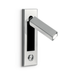Modern chrome reading light with adjustable head RCR02