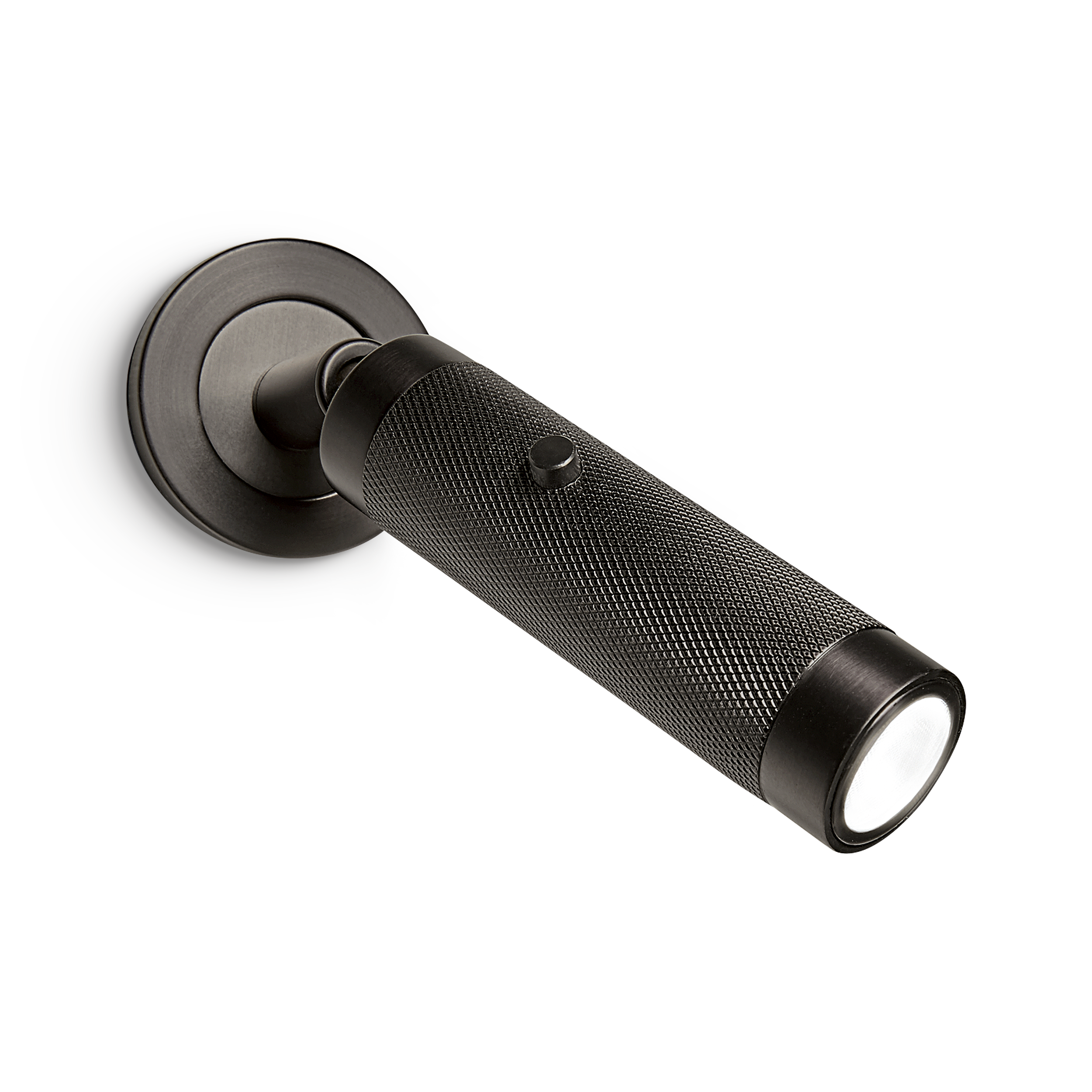 led-7-bb-primary Modern black reading light with cylindrical head RKR07 - Image 1