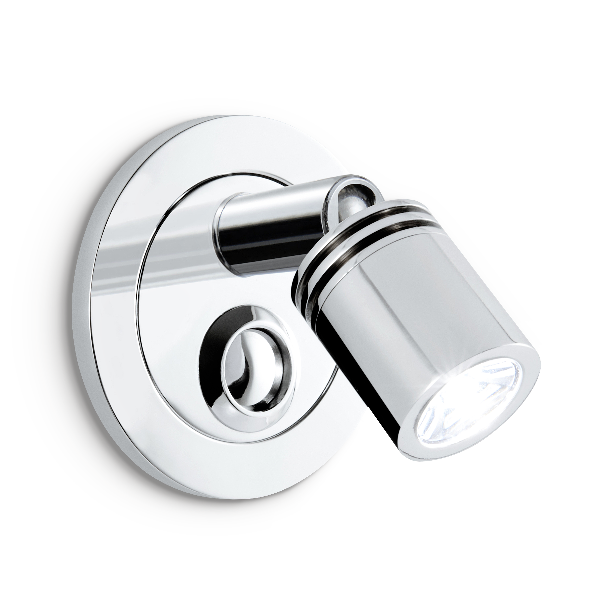 led-750-c-primary Modern chrome reading light with cylindrical head RCR06 - Image 1