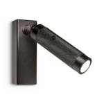 Modern black reading light with cylindrical head RKR11
