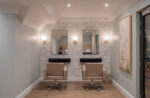 Modern stone wall lamp with glass globe WSG01 - Image 3