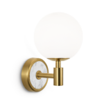 Modern stone wall lamp with glass globe WSG01