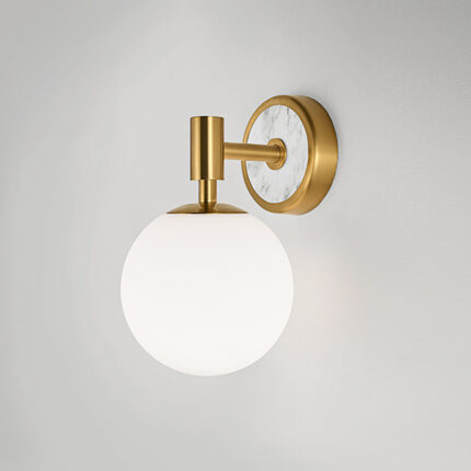 brass wall lamp,modern wall lamp,opal glass wall light,brass wall sconce,bedroom wall lamp,hotel wall lighting