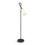 Modern black floor lamp with fabric shade FKF01