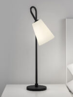 Modern black desk lamp with fabric shade DKF01 - Image 3