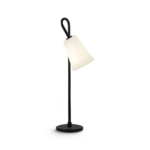 Modern black desk lamp with fabric shade DKF01