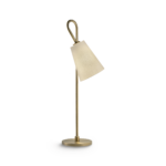Modern bronze desk lamp with fabric shade DBF03