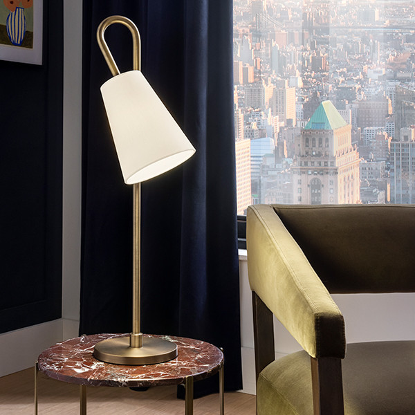 lp-88-tl-l-gb-secondary Modern bronze desk lamp with fabric shade DBF03 - Image 2