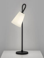 Modern black desk lamp with fabric shade DKF02 - Image 3