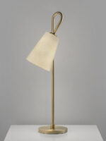 Modern bronze desk lamp with fabric shade DBF04 - Image 5