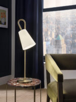 Modern bronze desk lamp with fabric shade DBF04 - Image 3