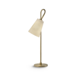 Modern bronze desk lamp with fabric shade DBF04