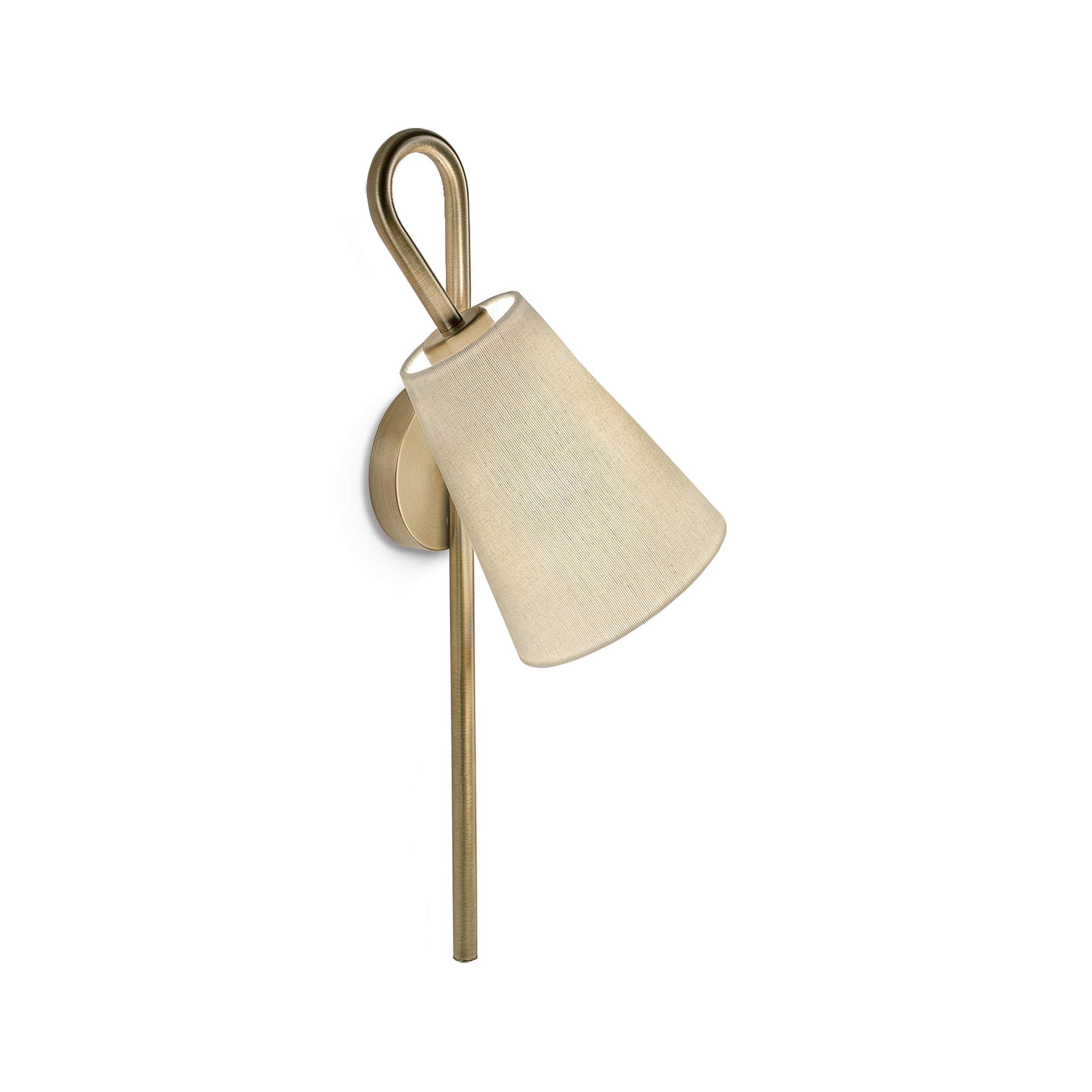 lp-88-w1l-gb-primary Modern bronze wall lamp with fabric shade WBF02 - Image 1