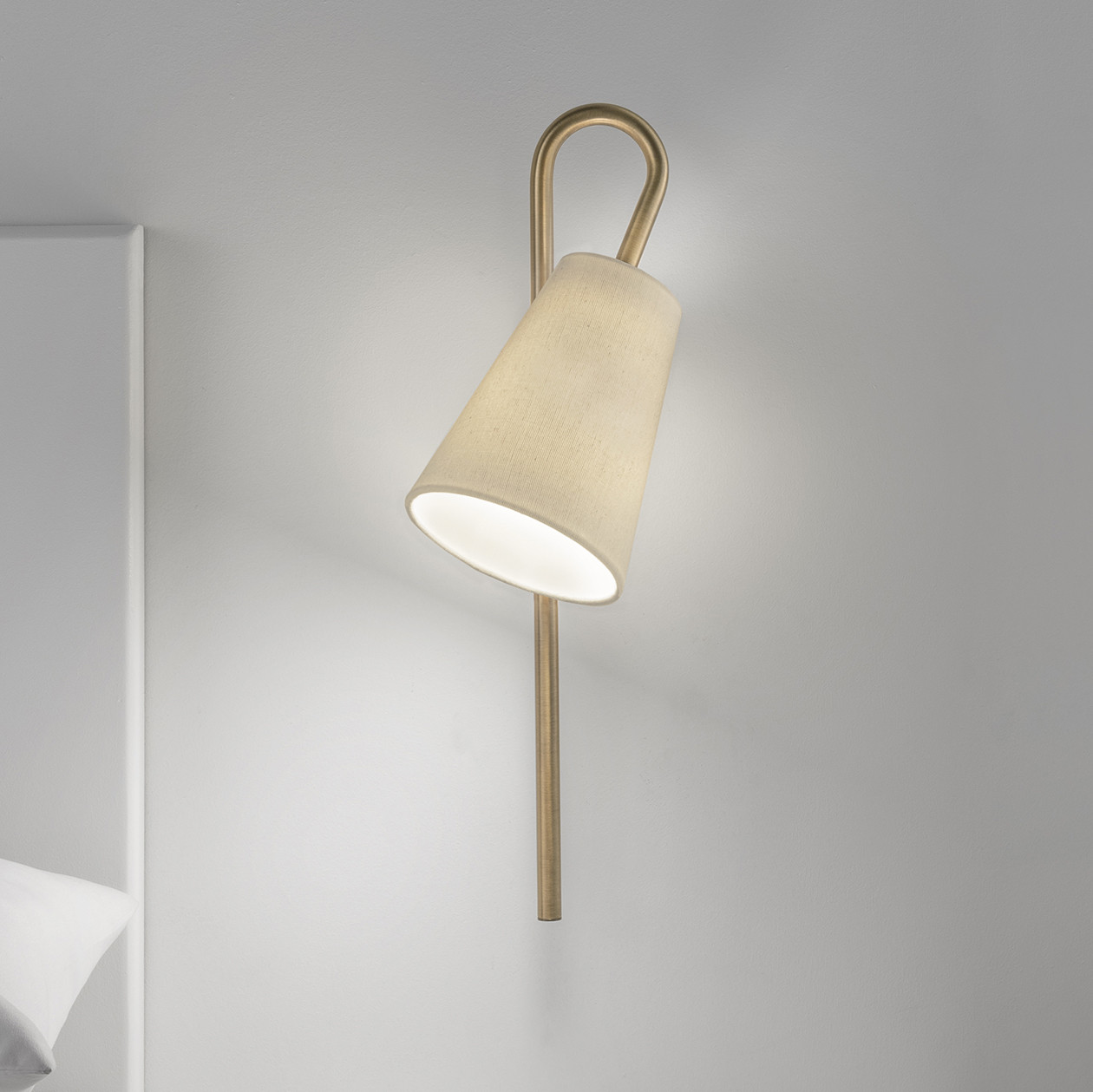 lp-88-w1r-gb-2 Modern bronze wall lamp with fabric shade WBF03 - Image 4