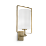 Modern bronze wall lamp with ribbed detail WBR08