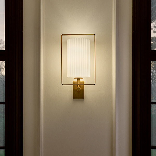 ma-9-w1-secondary Modern bronze wall lamp with ribbed detail WBR08 - Image 2