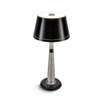 Decorative black table lamp with marble base TKM01