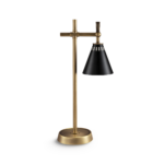 Compact table lamp with reeded detail TNR01