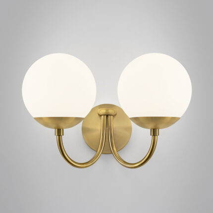 brass wall lamp,modern wall lamp,opal glass wall light,brass wall sconce,bedroom wall lamp,hotel wall lighting